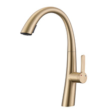 Load image into Gallery viewer, Elegant Single Handle Stainless Steel Pull Out Kitchen Faucet With High Arch Spout