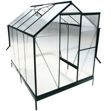 Load image into Gallery viewer, Polycarbonate house, Heavy Duty Outdoor Aluminum Walk-In House Kit With Rain Gutter, Vent And Door For Backyard Garden