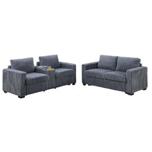 Load image into Gallery viewer, Modern Style 2 Piece Sofa Set With Cup Holders & Charging Port
