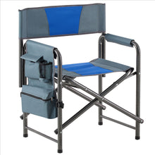 Load image into Gallery viewer, Padded Folding Outdoor Chair With Storage Pockets, Lightweight Oversized Directors Chair For Indoor, Outdoor Camping, Picnics And Fishing