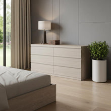 Load image into Gallery viewer, 63" Wood Six Drawer Double Dresser - Beige