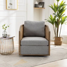 Load image into Gallery viewer, Barrel, Comfy Round Accent Sofa Chair With 360 Degree Swivel, Leisure Arm