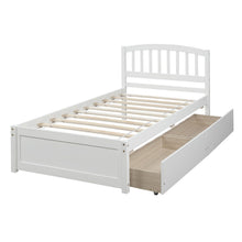 Load image into Gallery viewer, Platform Storage Bed Wood Bed Frame With Two Drawers And Headboard