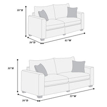 Load image into Gallery viewer, 2 Piece Contemporary Style Sofa Set With Matching Pillows