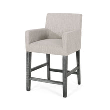 Load image into Gallery viewer, Charmed Upholstered Counter Stool With H Frame Base And Round Arms