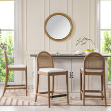 Load image into Gallery viewer, Panama - Curved Back Cane Counter Stool (Set of 2)