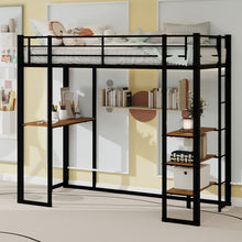 Load image into Gallery viewer, Bunk Bed With L-Shaped Desk And Dual Side Stairs