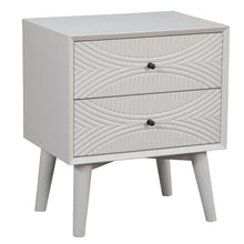 Load image into Gallery viewer, Groovy 1 Drawer Wood Nightstand - White