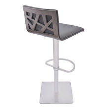 Load image into Gallery viewer, Swivel Backless Adjustable Height Bar Chair - Gray / Silver