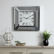 Load image into Gallery viewer, Silent Analog Square Wall Clock - Silver