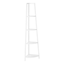 Load image into Gallery viewer, Four Tier Corner Bookcase (489785) - White