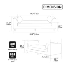 Load image into Gallery viewer, Modern Upholstered End Of Bed Bench With Armrests