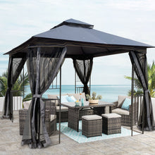 Load image into Gallery viewer, Patio Gazebo Tent With Ventilated Double Roof And Mosquito Net