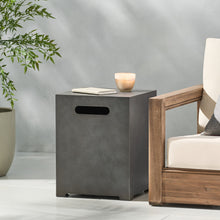 Load image into Gallery viewer, Modern Tank Holder Side Table With Powder Coated Frame