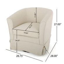 Load image into Gallery viewer, Glitter - Upholstered Swivel Chair With Loose Cover And Curved Back