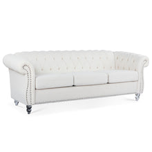 Load image into Gallery viewer, Rolled Arm Chesterfield 3 Seater Sofa
