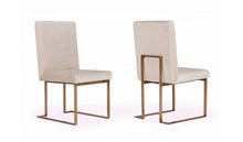 Load image into Gallery viewer, Upholstered Velvet Dining Side Chairs (Set of 2) - Beige