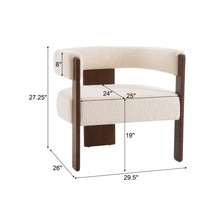 Load image into Gallery viewer, Modern Upholstered Accent Arm Chair With Barrel Back Design