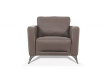 Load image into Gallery viewer, Genuine Leather And Black Arm Chair 35" - Taupe