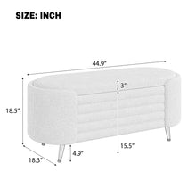 Load image into Gallery viewer, Modern Oval Storage Ottoman With Upholstery