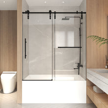Load image into Gallery viewer, Frameless Sliding Bathtub Door With Frame