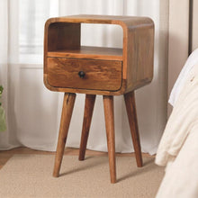 Load image into Gallery viewer, Mini Curve Open Bedside Nightstand