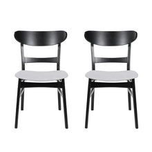 Load image into Gallery viewer, Mid Century Dining Chairs With Cushioned Seats And Wood Frame (Set of 2)