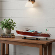Load image into Gallery viewer, Hand Painted Model Boat (624203) - Light Brown / Dark Brown