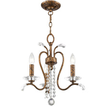 Load image into Gallery viewer, 18" Three Light Metal Dimmable Chandelier With Shades - Bronze / Clear