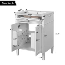Load image into Gallery viewer, Bathroom Vanity With 2 Doors And Tip Out Drawer, Soft Closing Hinges