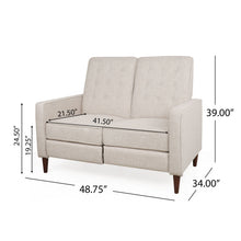 Load image into Gallery viewer, Manville - Contemporary Tufted Loveseat Pushback Recliner