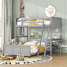 Load image into Gallery viewer, Full Over Full Bunk Bed With Desk