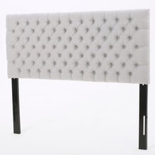 Load image into Gallery viewer, Queen Size Headboard With Button Tufting - Light Gray
