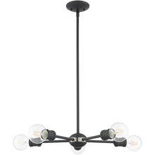 Load image into Gallery viewer, Five Light Dimmable Chandelier With Shades - Gray