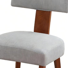 Load image into Gallery viewer, Linen Solid Wood Dining Side Chairs (Set of 2) - Gray / Brown