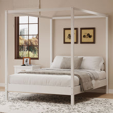 Load image into Gallery viewer, Canopy Bed Frame 4 Poster Platform Bed With Slats Support, No Box Spring Needed