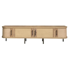 Load image into Gallery viewer, 70" TV Stand With Doors, Construction For TVs Up To 80" - Natural Wood