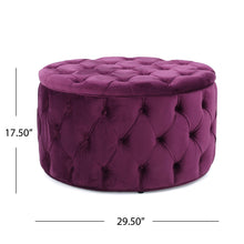 Load image into Gallery viewer, Modern Glam Ottoman Velvet