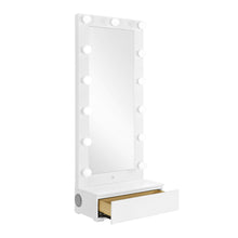 Load image into Gallery viewer, 74" Lighted Freestanding Framed Full Length Mirror - White