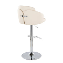 Load image into Gallery viewer, Dahlia - Contemporary Adjustable Barstool With Swivel With Rounded T Footrest (Set of 2)