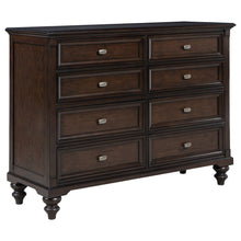 Load image into Gallery viewer, Berwick - 8 Drawer Dresser Cabinet With Felt Lined Drawers - Dark Oak