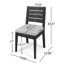 Load image into Gallery viewer, Outdoor Armless Dining Chair With Cushions