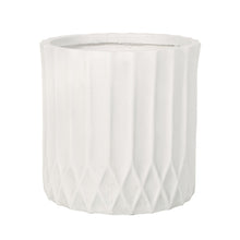 Load image into Gallery viewer, Planter With Subtle Pleated Design - Antique White