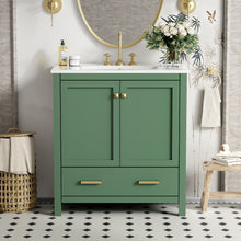 Load image into Gallery viewer, Bathroom Vanity With Single Sink, Combo Cabinet Undermount Sink, Bathroom Storage Cabinet With 2 Doors And A Drawer, Soft Closing, Multifunctional Storage, Solid Wood Frame