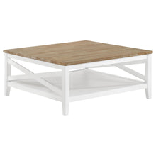 Load image into Gallery viewer, Evanston - Square Coffee Table With Shelf - White