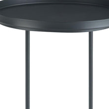 Load image into Gallery viewer, 23" Metal Round End Table - Black