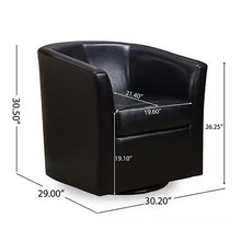 Load image into Gallery viewer, Melodize - Swivel Club Chair With Barrel Shape Design