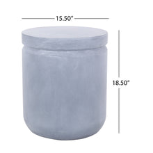 Load image into Gallery viewer, Outdoor Concrete End Table - Light Blue