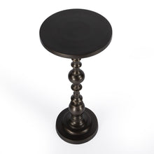 Load image into Gallery viewer, 23" Metal Round Pedestal End Table - Bronze