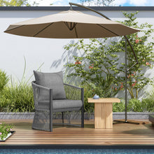 Load image into Gallery viewer, Modern Curved Aluminum Lounge Chair With Stylish Rope Weave Design And Cushioned Comfort For Outdoor